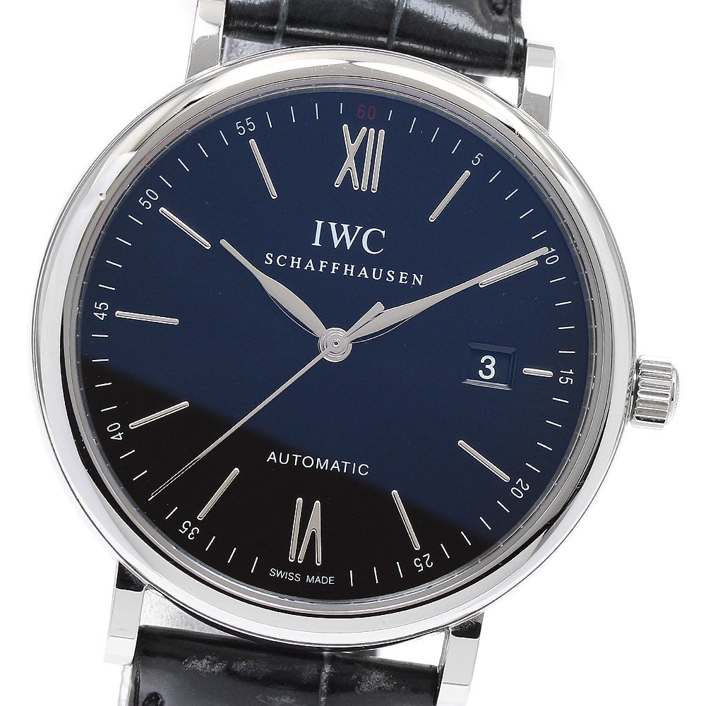 IWC SCHAFFHAUSEN Portofino IW356502 Date black Dial Automatic Men's Watch_899294