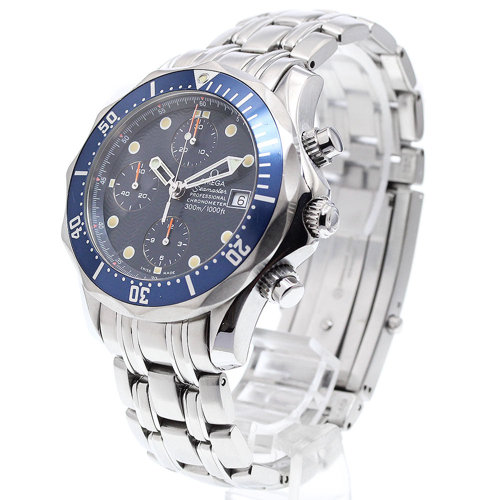 OMEGA Seamaster300 2599.80 Date Chronograph Navy Dial Automatic Men's_899299