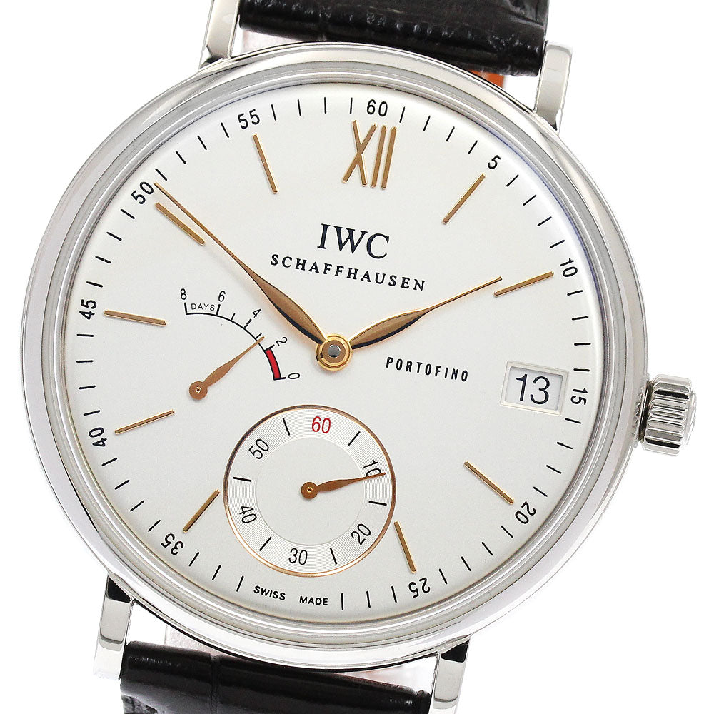 IWC SCHAFFHAUSEN Portofino Handwind 8 Days IW510103 Power reserve Silver Dial Hand Winding Men's Watch_899302