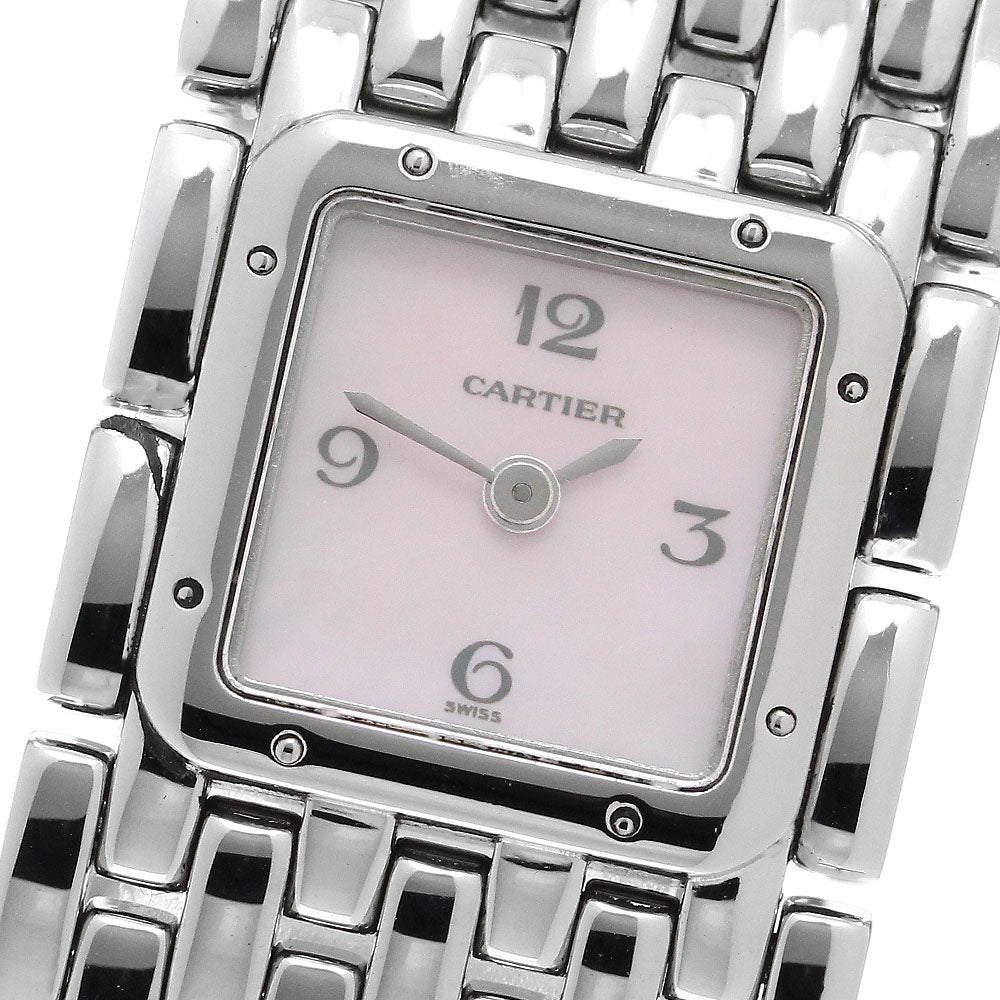 CARTIER PANTHERE Ryuban W61003T9 Shell dial Pink shell Dial Quartz Ladies Watch_899306