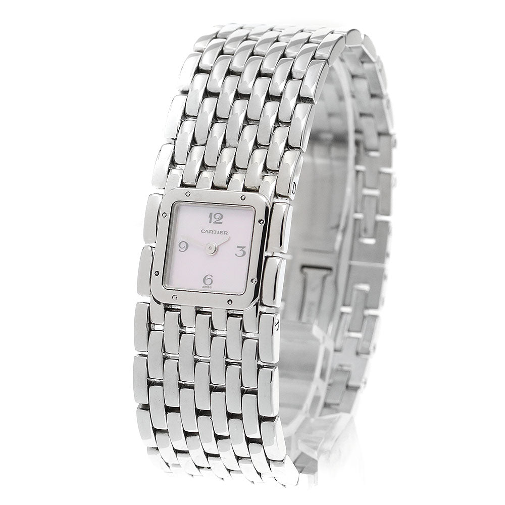 CARTIER PANTHERE Ryuban W61003T9 Shell dial Pink shell Dial Quartz Ladies Watch_899306
