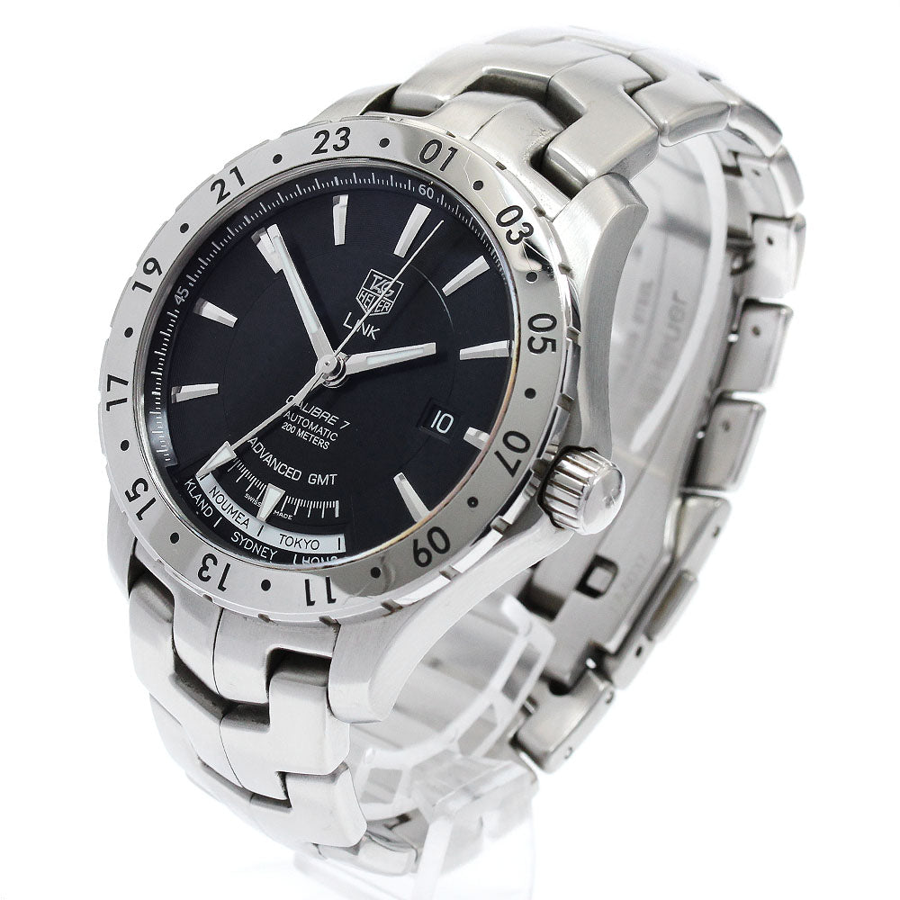 TAG HEUER Link WJ2010 GMT caliber 7 Black Dial Automatic Men's Watch_899323