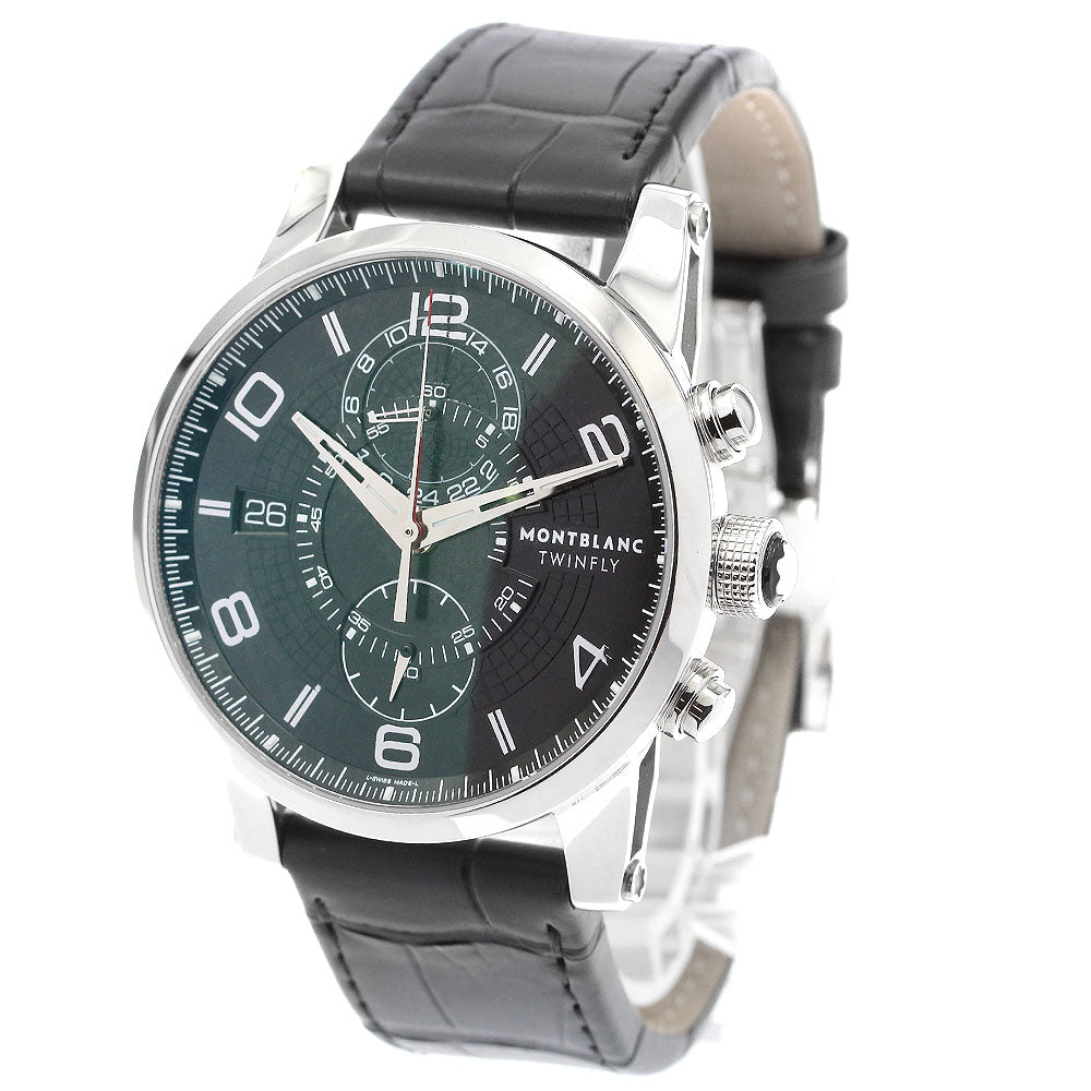 MONTBLANC Timewalker twin fly 7175 Date Chronograph black Dial Automatic Men's Watch_899332