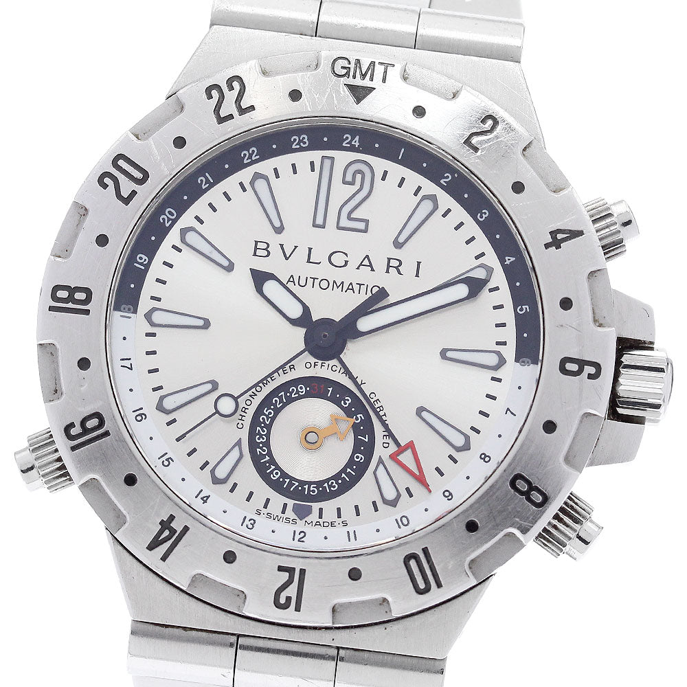 BVLGARI Diagono GMT40S GMT date Silver Dial Automatic Men's Watch_899350