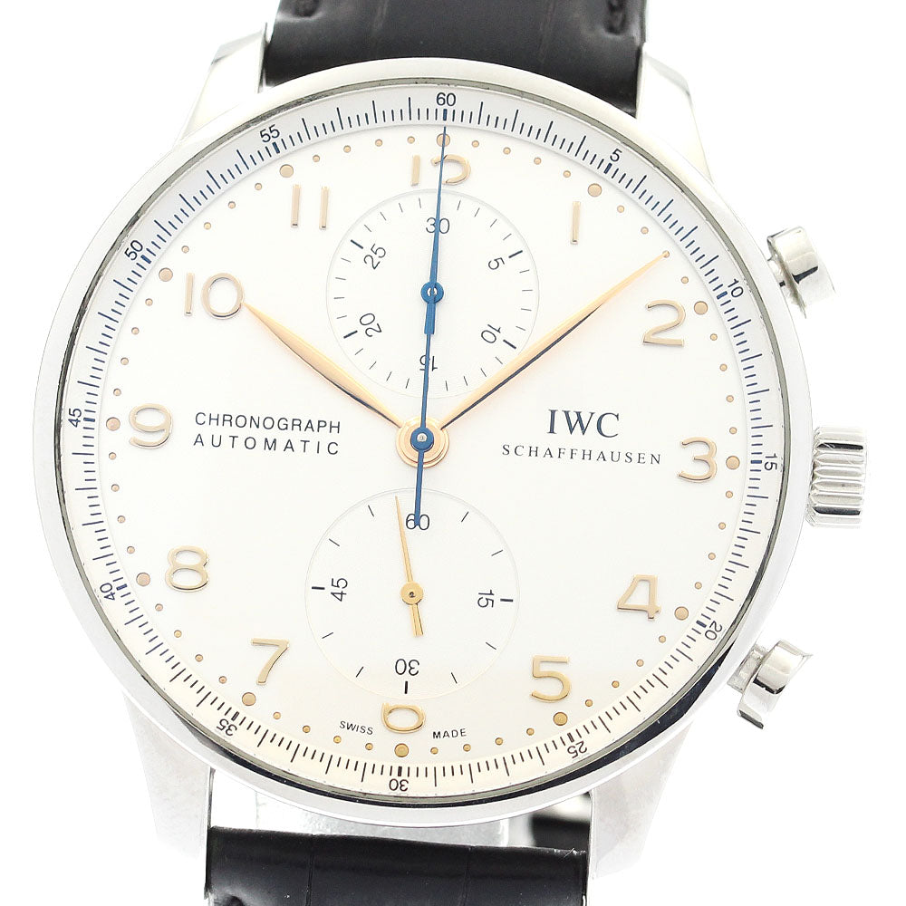 IWC SCHAFFHAUSEN Portugese IW371445 Chronograph Silver Dial Automatic Men's Watch_899352