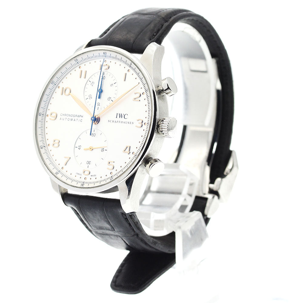 IWC SCHAFFHAUSEN Portugese IW371445 Chronograph Silver Dial Automatic Men's Watch_899352