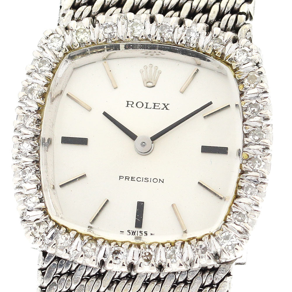 ROLEX Precision 2611 Diamond bezel cal.1400 Silver Dial Hand Winding Ladies Watch_899370