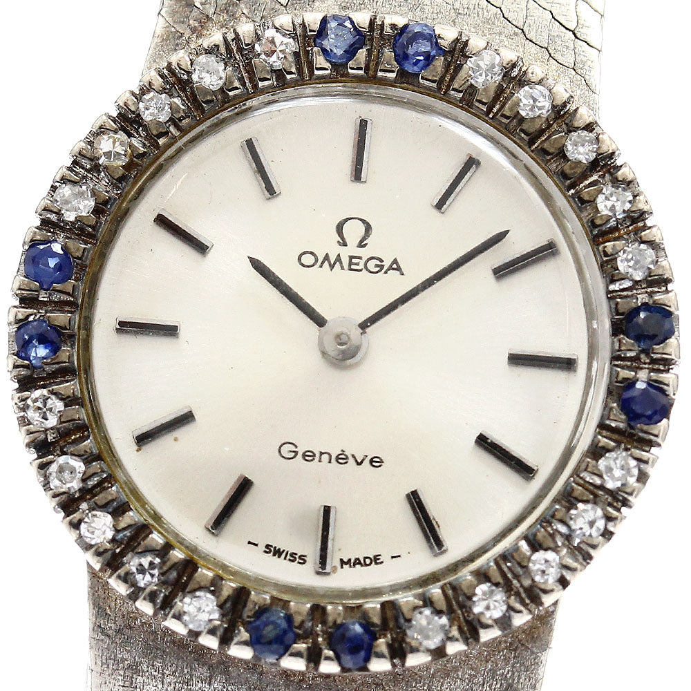 OMEGA Geneve 511.346 Diamond bezel Cal.485 Silver Dial Hand Winding Ladies Watch_899373