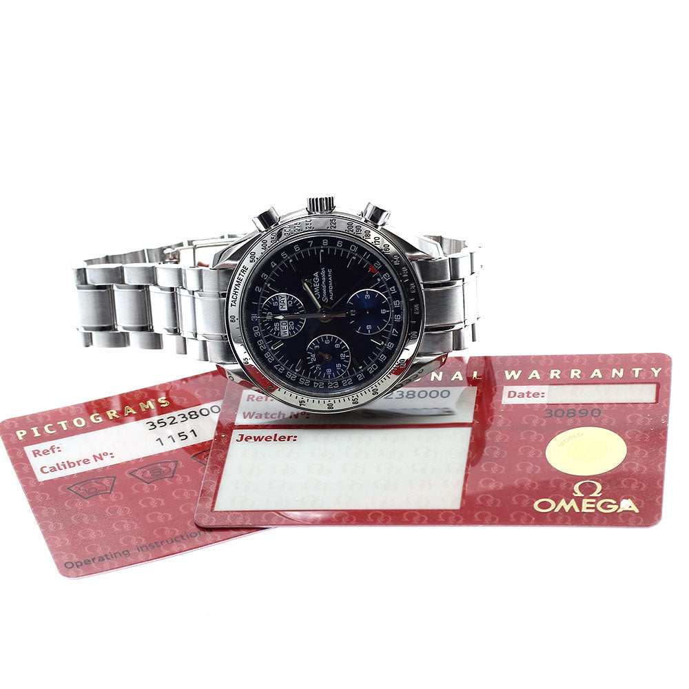 OMEGA Speedmaster 3523.80 Triple calendar Navy Dial Automatic Men's Watch_899385