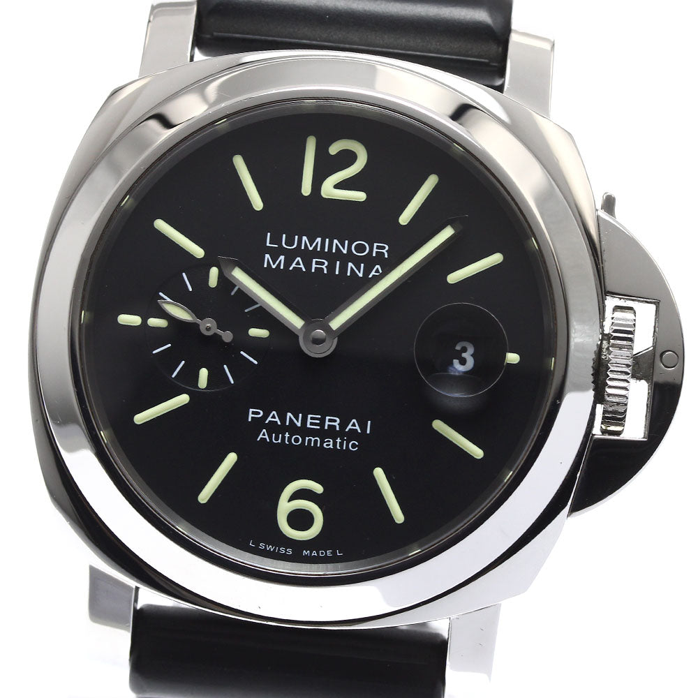 PANERAI Luminor Marina PAM00104 Small Second Date black Dial Automatic Men's Watch_899386