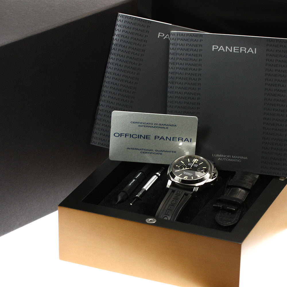 PANERAI Luminor Marina PAM00104 Small Second Date black Dial Automatic Men's Watch_899386