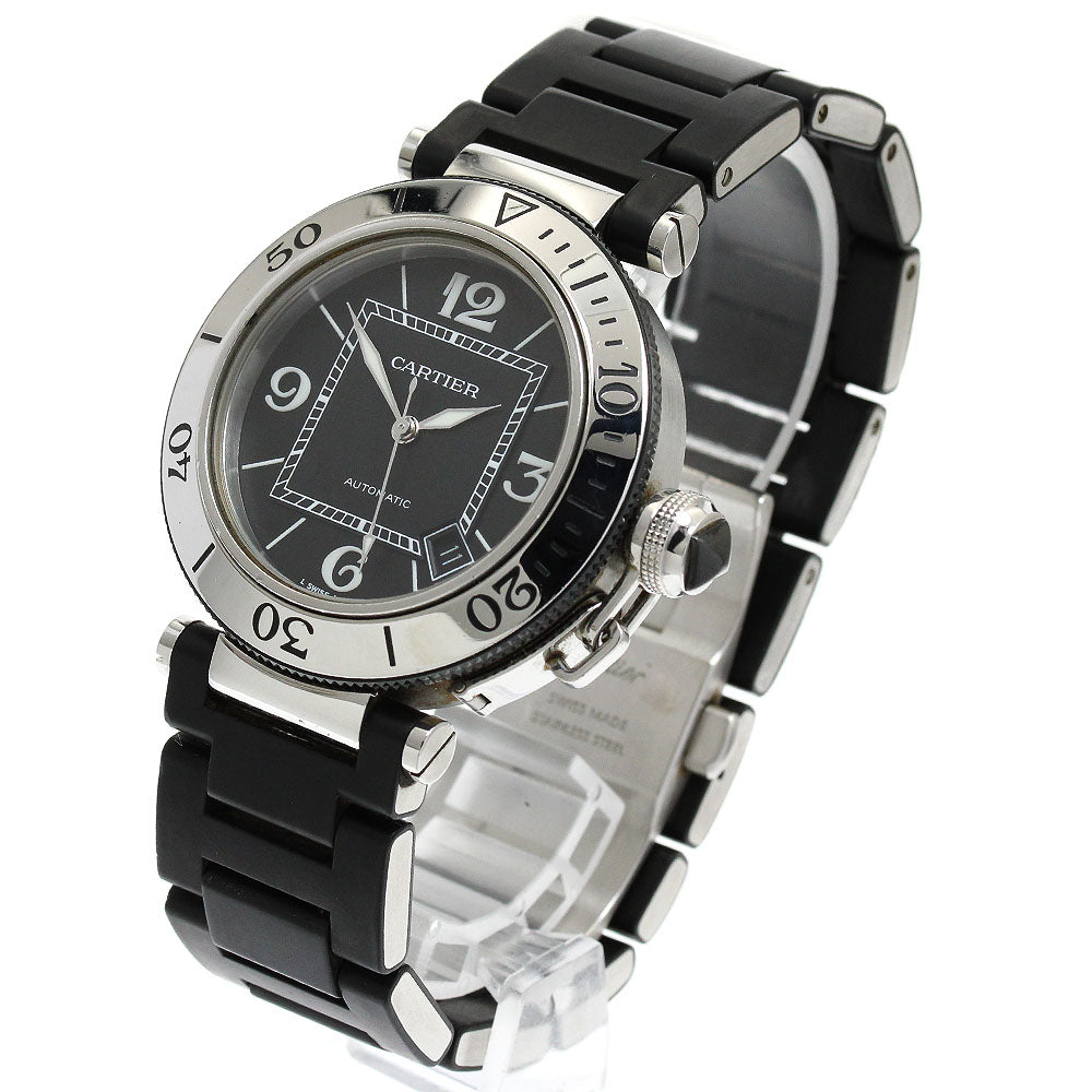 CARTIER Pasha Seatimer W31077U2 Date black Dial Automatic Men's Watch_899489