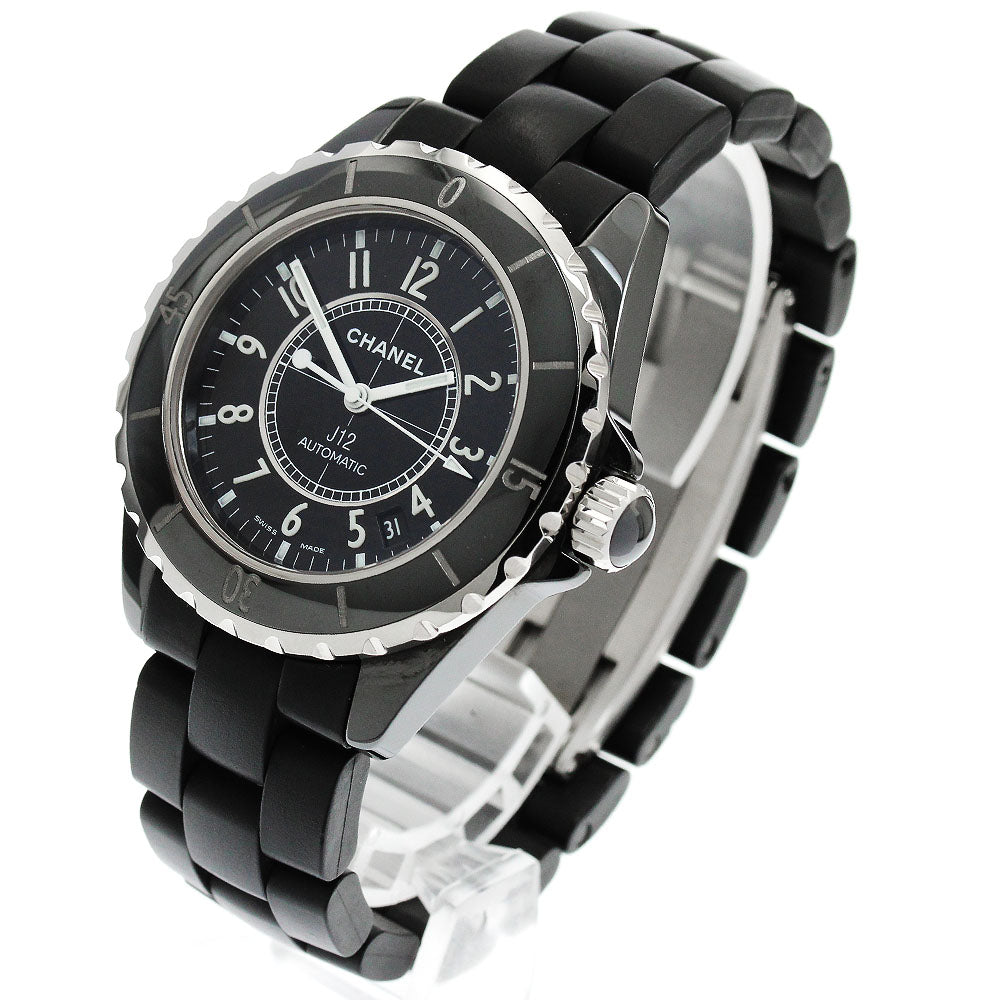 CHANEL J12 black ceramic H0684 38MM Rubber Bracelet Automatic Men's Watch_899493