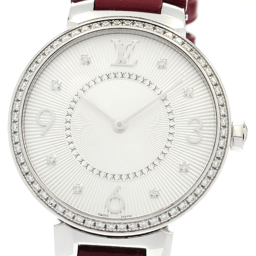 LOUIS VUITTON Tambour Q13ML Diamond bezel 8P diamond Quartz Ladies Watch_899495