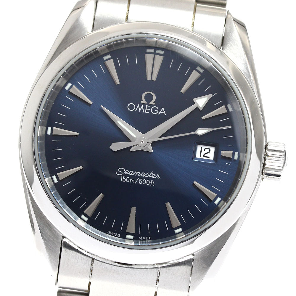 OMEGA Seamaster Aqua Terra 2518.80 Date Navy Dial Quartz Boy's Watch_899500