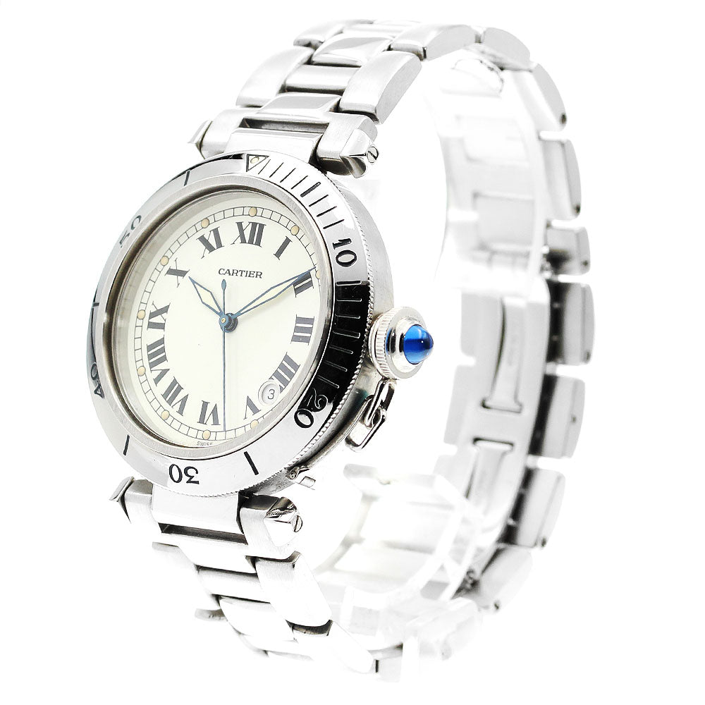 CARTIER Pasha 38 early model W31005H3 Roman index Automatic Men's Watch_899502