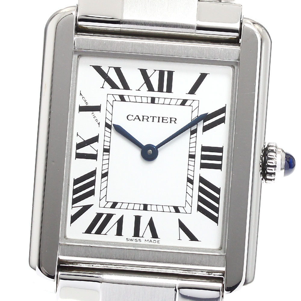 CARTIER Tank solo SM W5200013 Silver Dial Quartz Ladies Watch_899507
