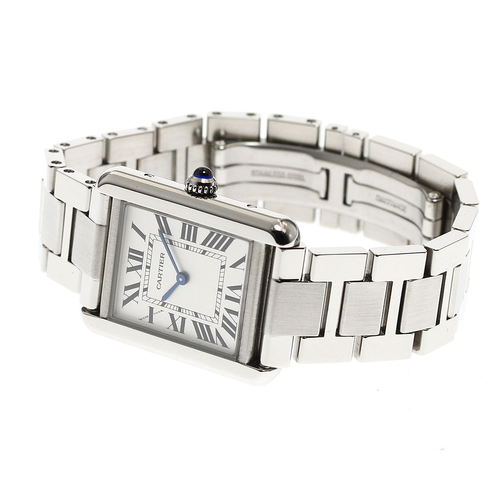 CARTIER Tank solo SM W5200013 Silver Dial Quartz Ladies Watch_899507