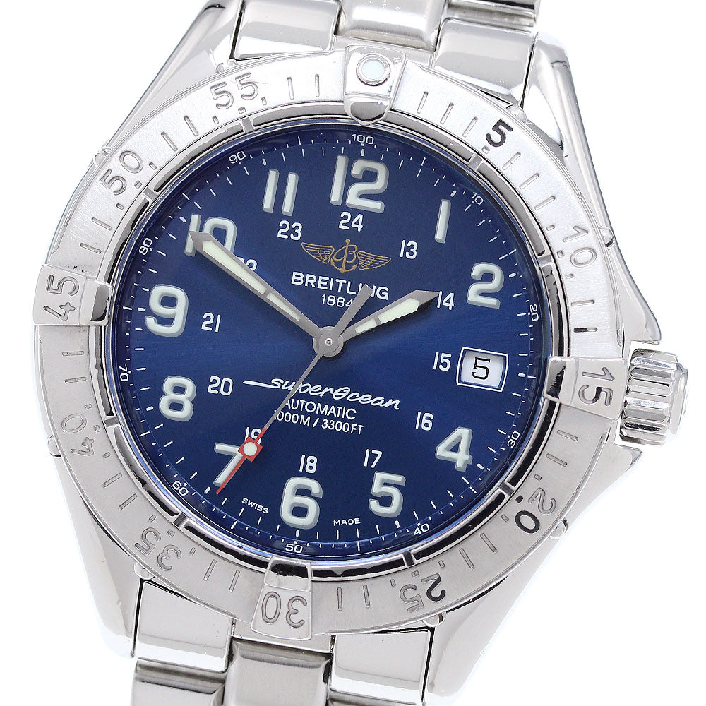 BREITLING Super Ocean A17340 Date blue Dial Automatic Men's Watch_899508