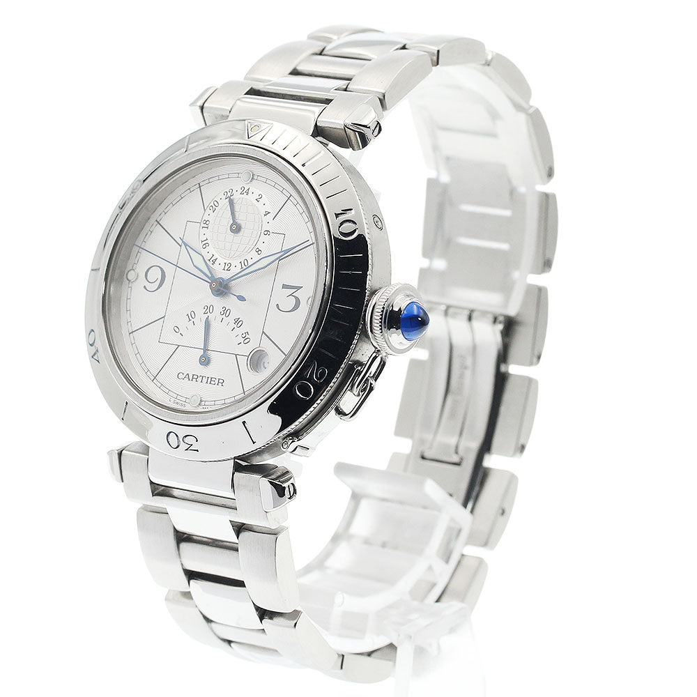 CARTIER Pasha 38mm W31037H3 GMT power reserve Automatic Men's Watch_899509