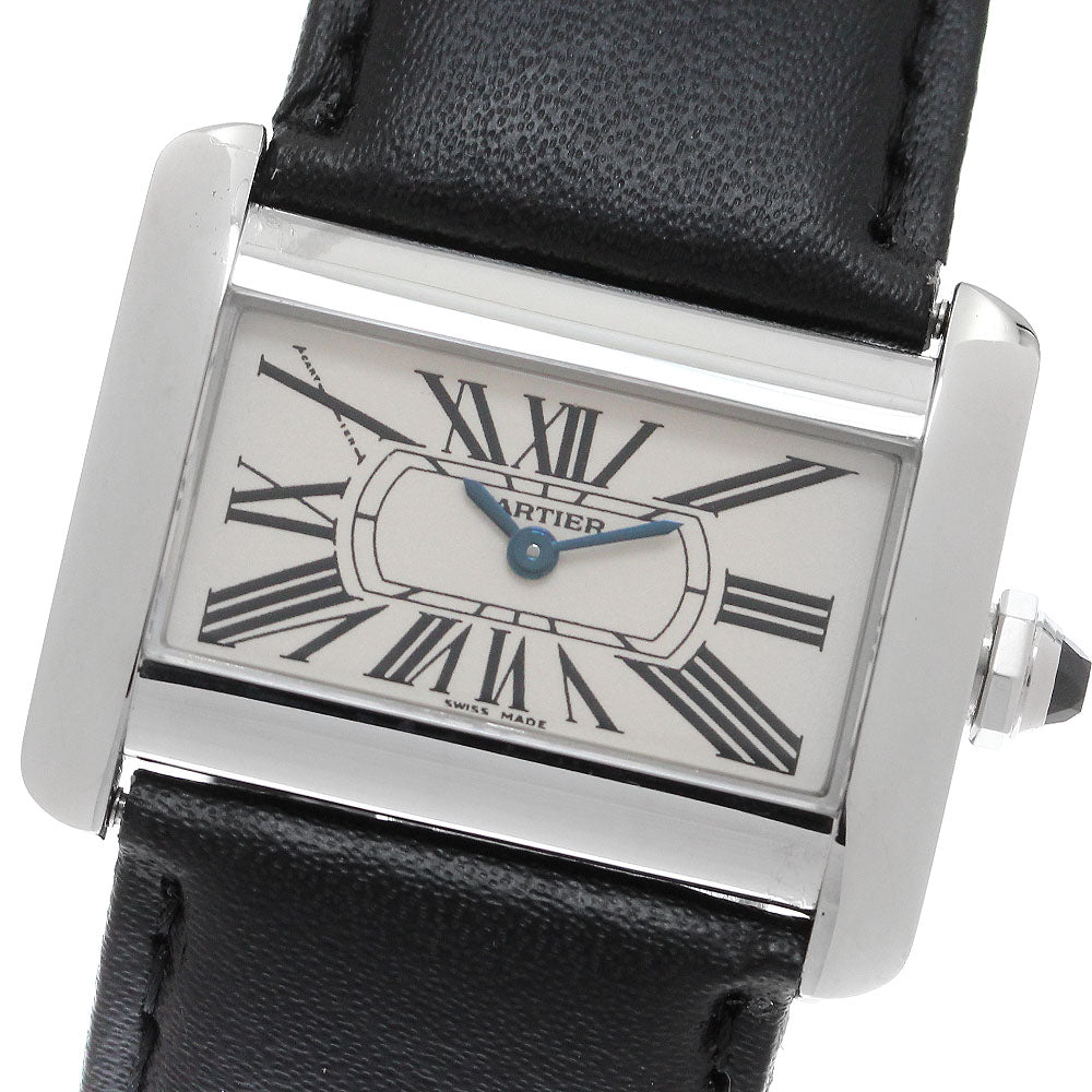 CARTIER Mini tank divan W6300255 Beige Dial Quartz Ladies Watch_899521