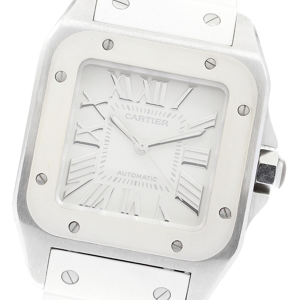 CARTIER Santos 100MM W20122U2 White Dial Automatic Boy's Watch_899536