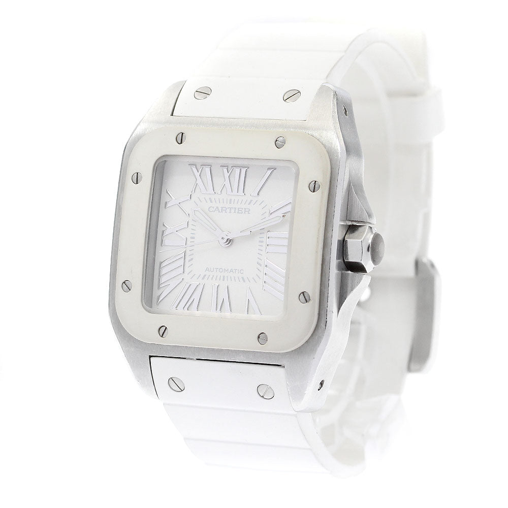 CARTIER Santos 100MM W20122U2 White Dial Automatic Boy's Watch_899536