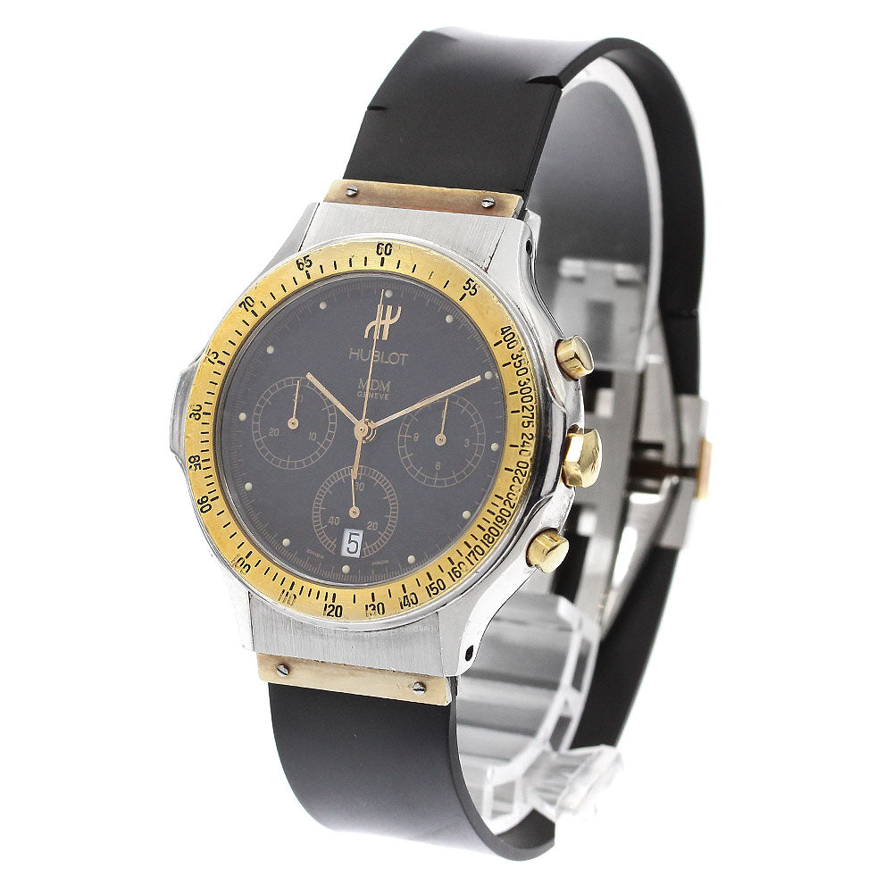 HUBLOT MDM 1621.2 Chronograph YG2 tone black Dial Quartz Men's Watch_899553