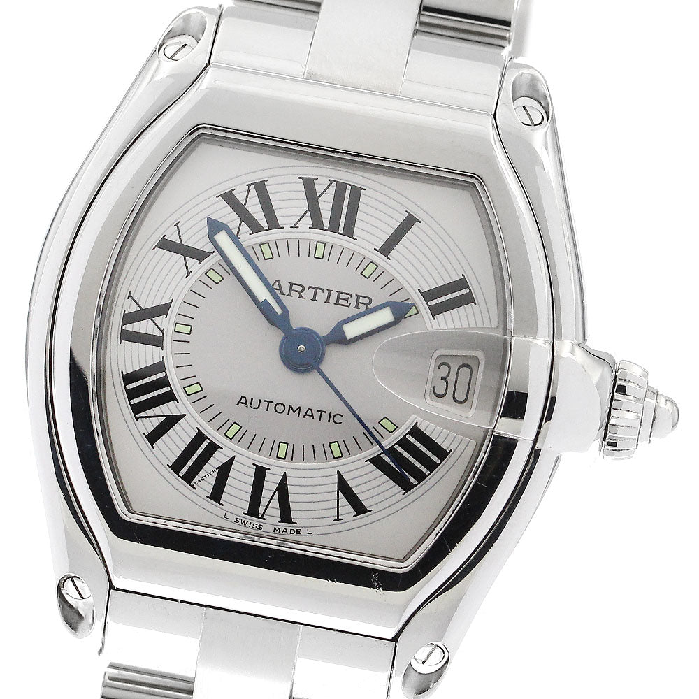 CARTIER Roadster LM W62000V3 Date Silver Dial Automatic Men's Watch_899570