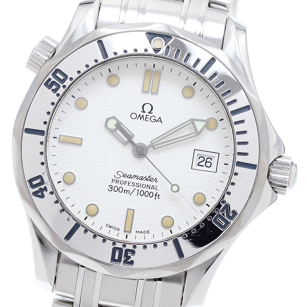 OMEGA Seamaster 300 Date white Dial Quartz Boy's Watch_899573