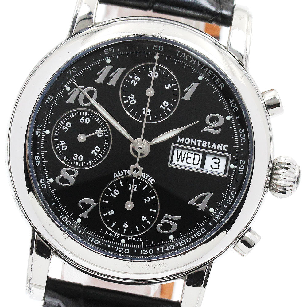 MONTBLANC Meistersteck 7016 Chronograph day date black Dial Automatic Men's Watch_899574