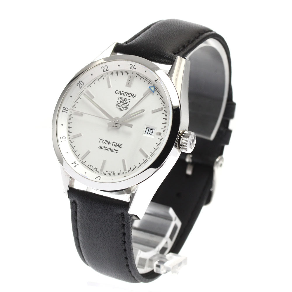 TAG HEUER Carrera twin time WV2116-0 Date GMT Silver Dial Automatic Men's_899575