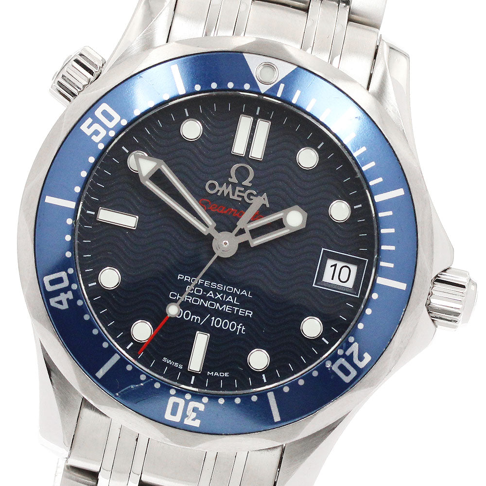 OMEGA Seamaster300 2222.80 Date Co-Axial Navy Dial Automatic Boy's Watch_899579
