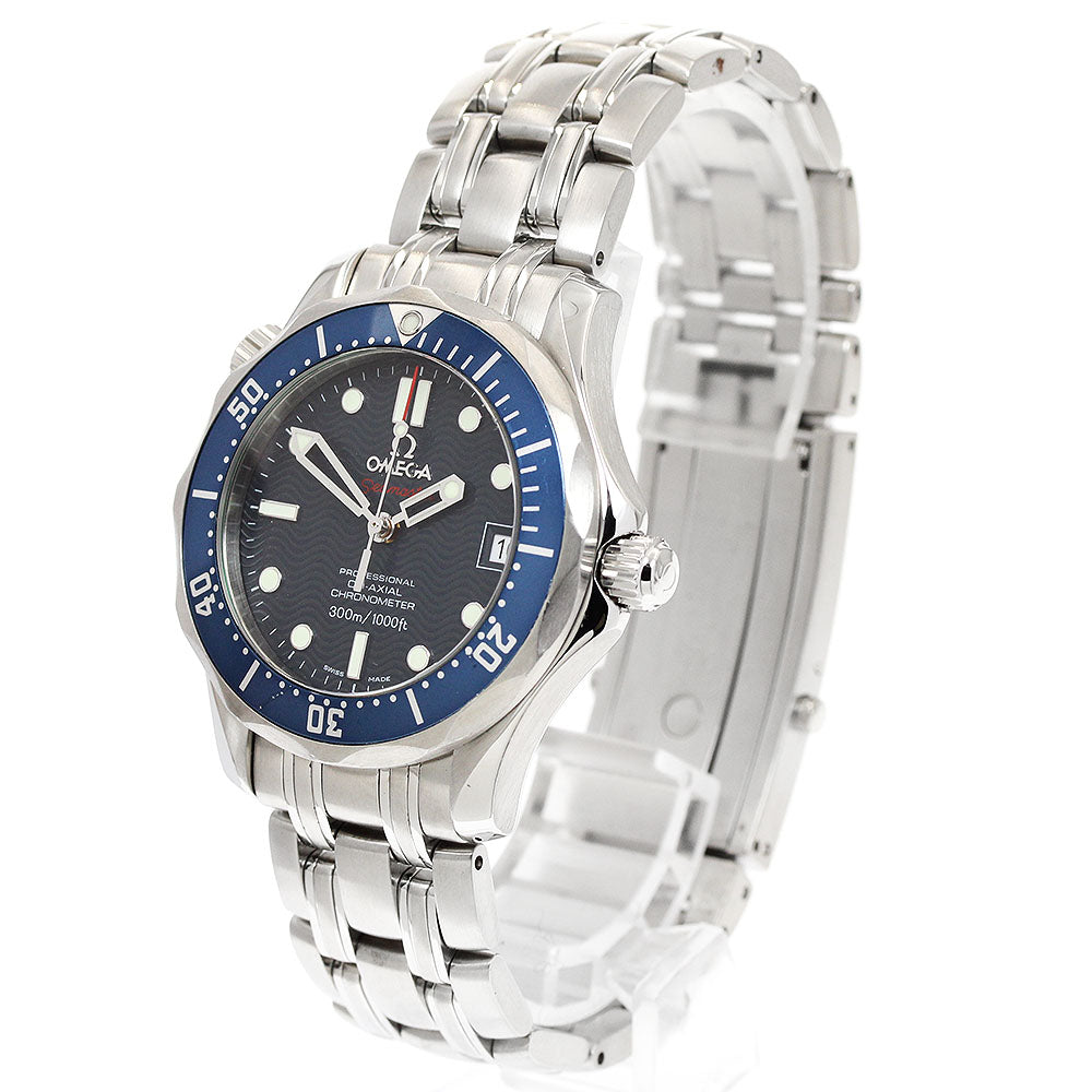 OMEGA Seamaster300 2222.80 Date Co-Axial Navy Dial Automatic Boy's Watch_899579