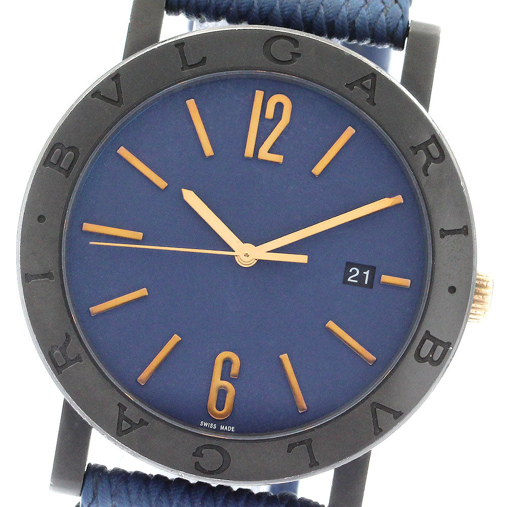 BVLGARI BVLGARIBVLGARI BB41S Date Navy Dial Automatic Men's Watch_899585