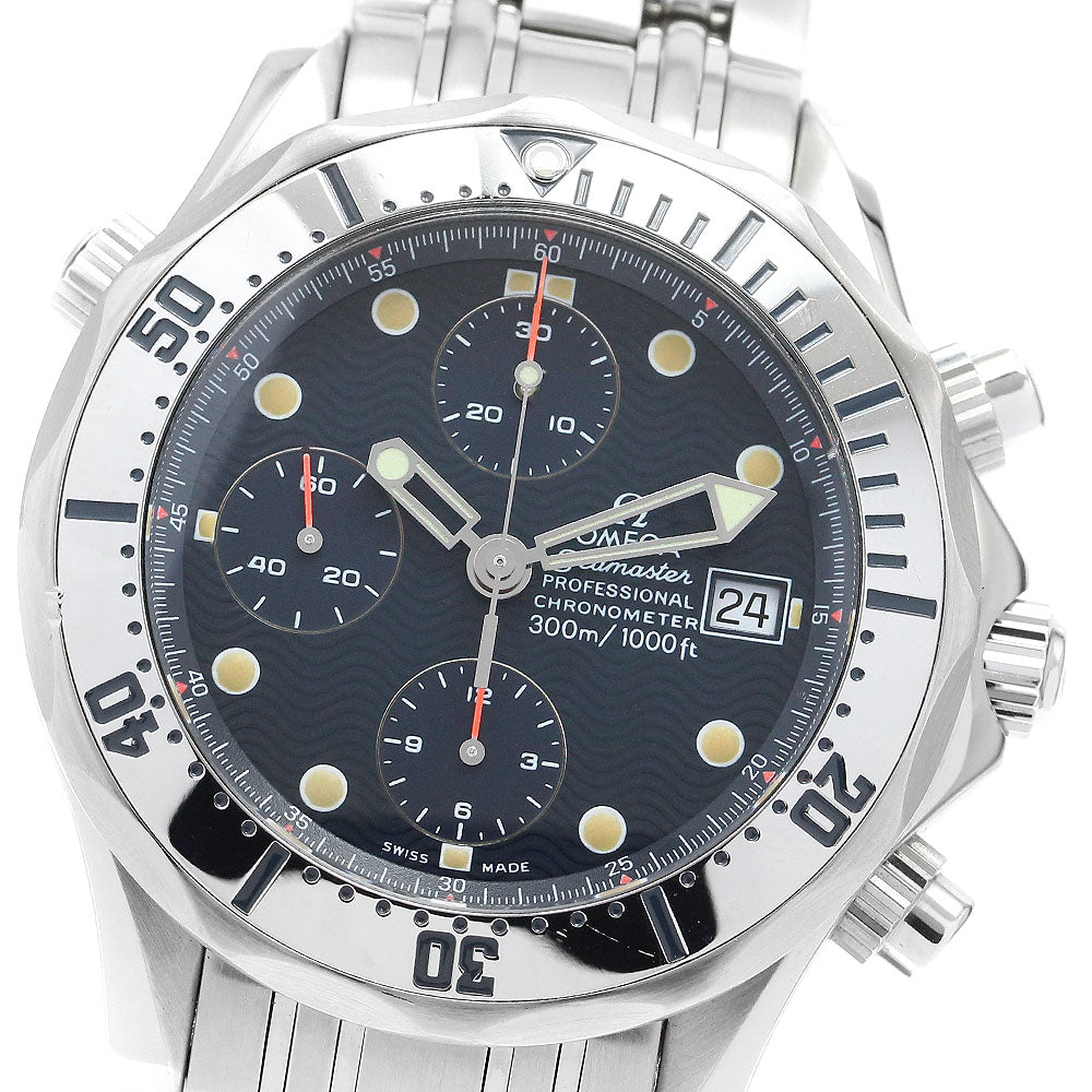 OMEGA Seamaster300 2598.80 Date Chronograph Navy Dial Automatic Men's_899589