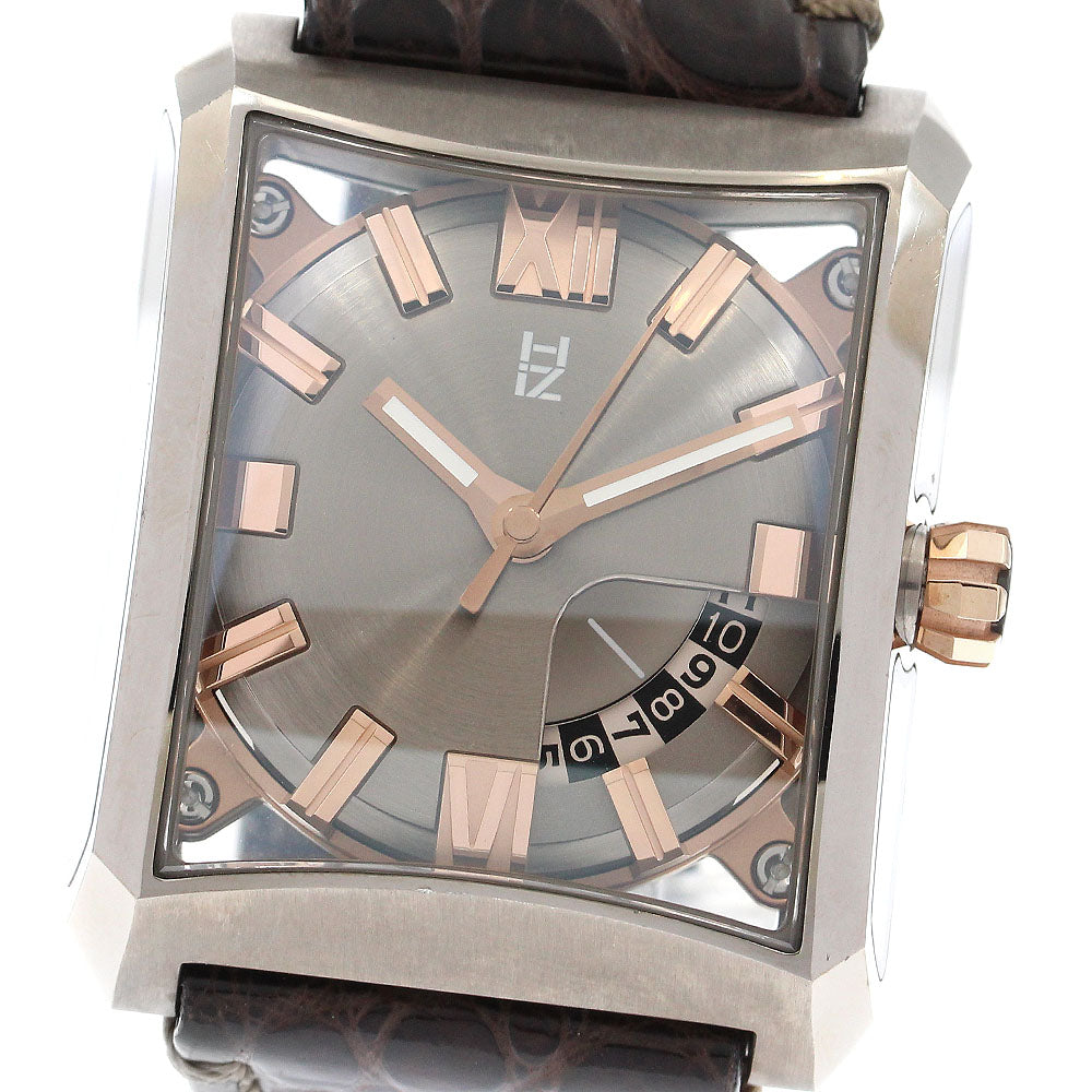 MINASE His Five Windows VY03-K06BD Date Brown Dial Automatic Men's Watch_899591
