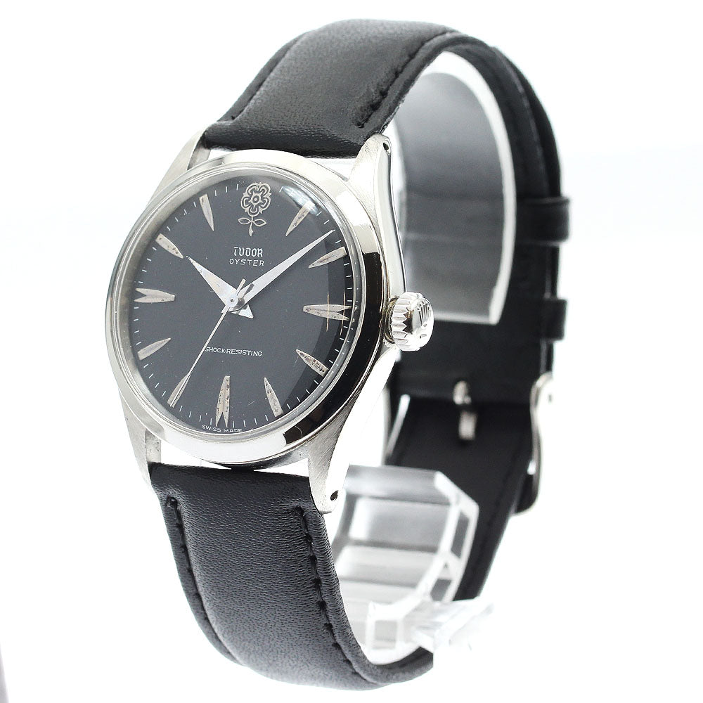 TUDOR Oyster 7934 Large Rose Cal.1156 black Dial Hand Winding Men's Watch_899592