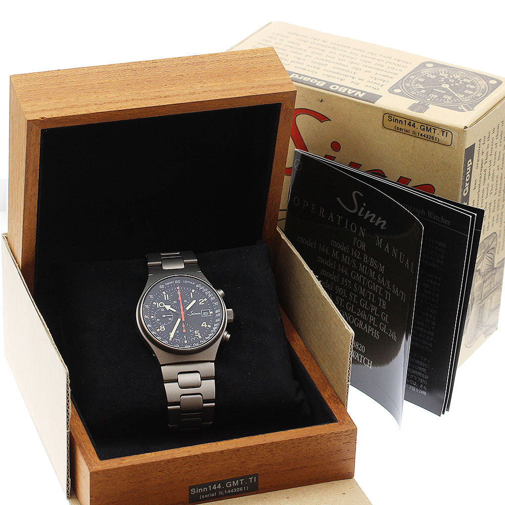 Sinn 144 144.GMT.TI GMT Chronograph Date black Dial Automatic Men's Watch_899621