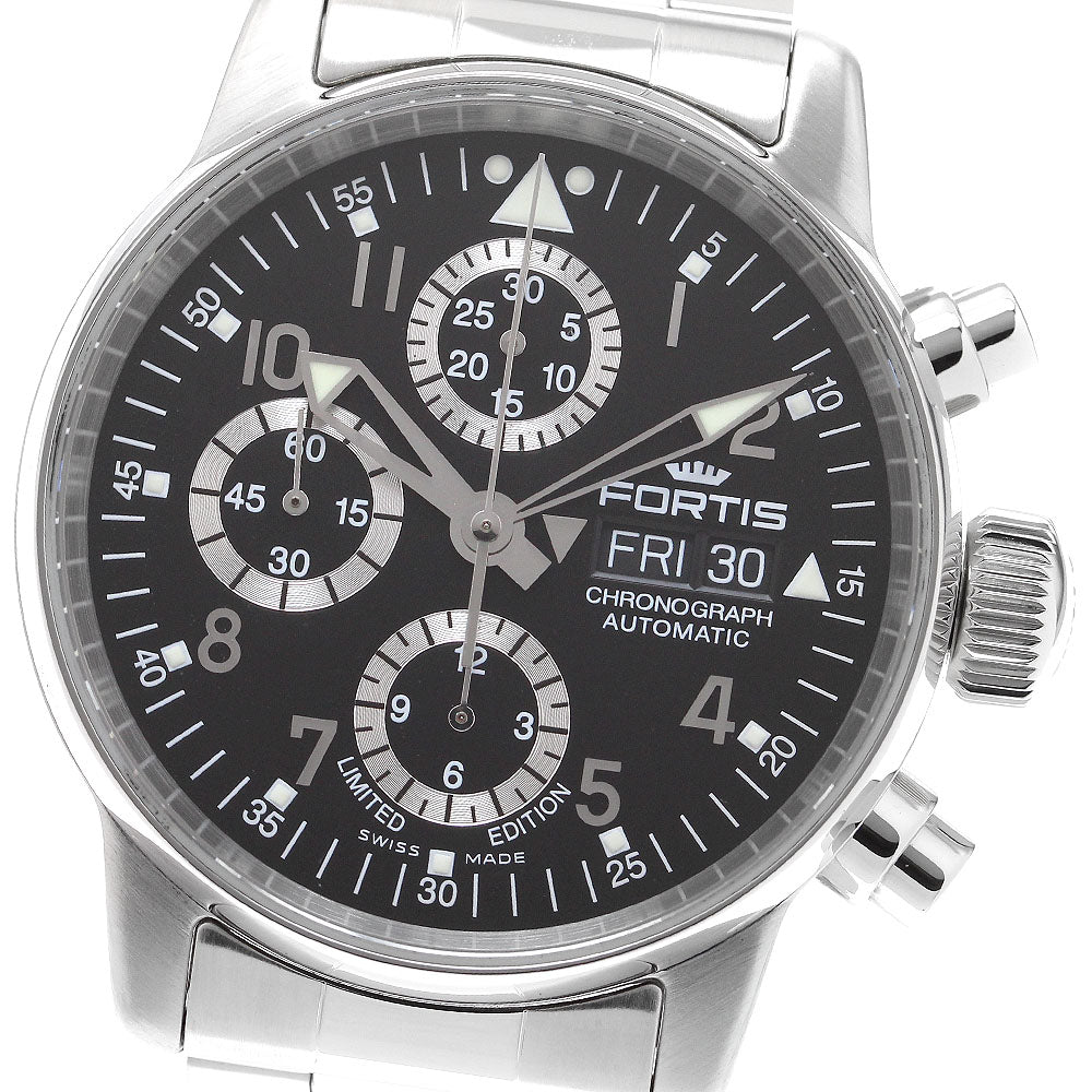 FORTIS Freeger 597.20.141 Chronograph day date black Dial Automatic Men's_899630