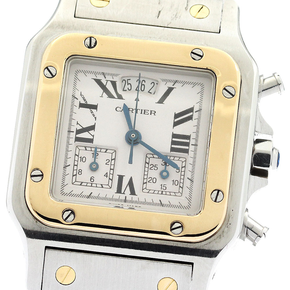 CARTIER Santos Galbee LM Chrono Reflex Perpetual calendar Quartz Men's_899653