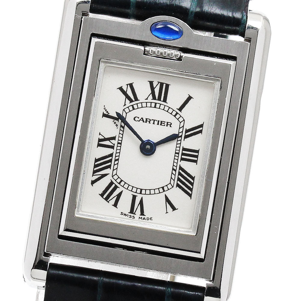 CARTIER Tank bath culant SM W10X1158 beige Dial Quartz Ladies Watch_899665