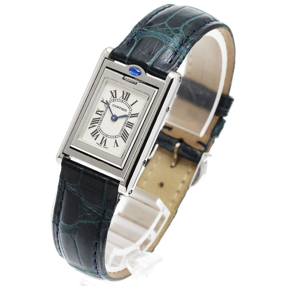 CARTIER Tank bath culant SM W10X1158 beige Dial Quartz Ladies Watch_899665