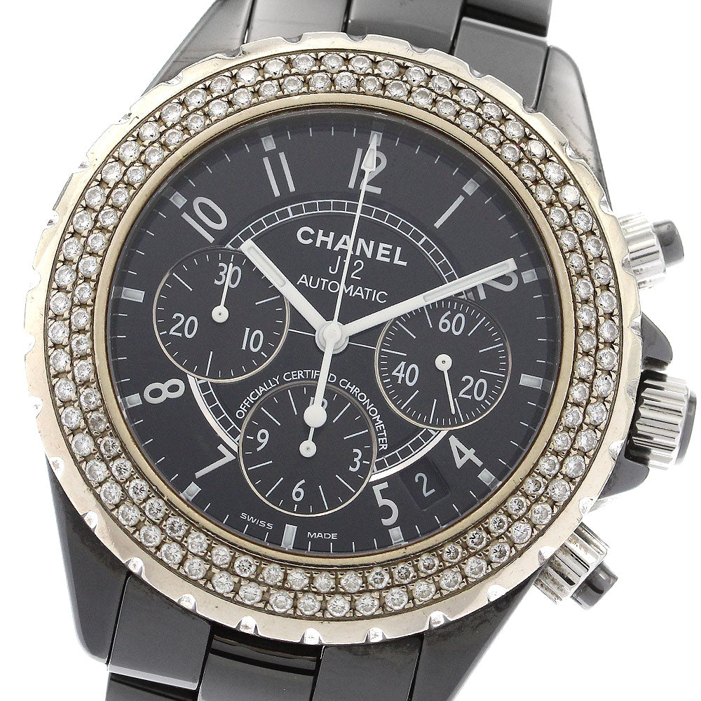 CHANEL J12 41MM H0940 Chronograph after diamond bezel black Dial Automatic Men's Watch_899727