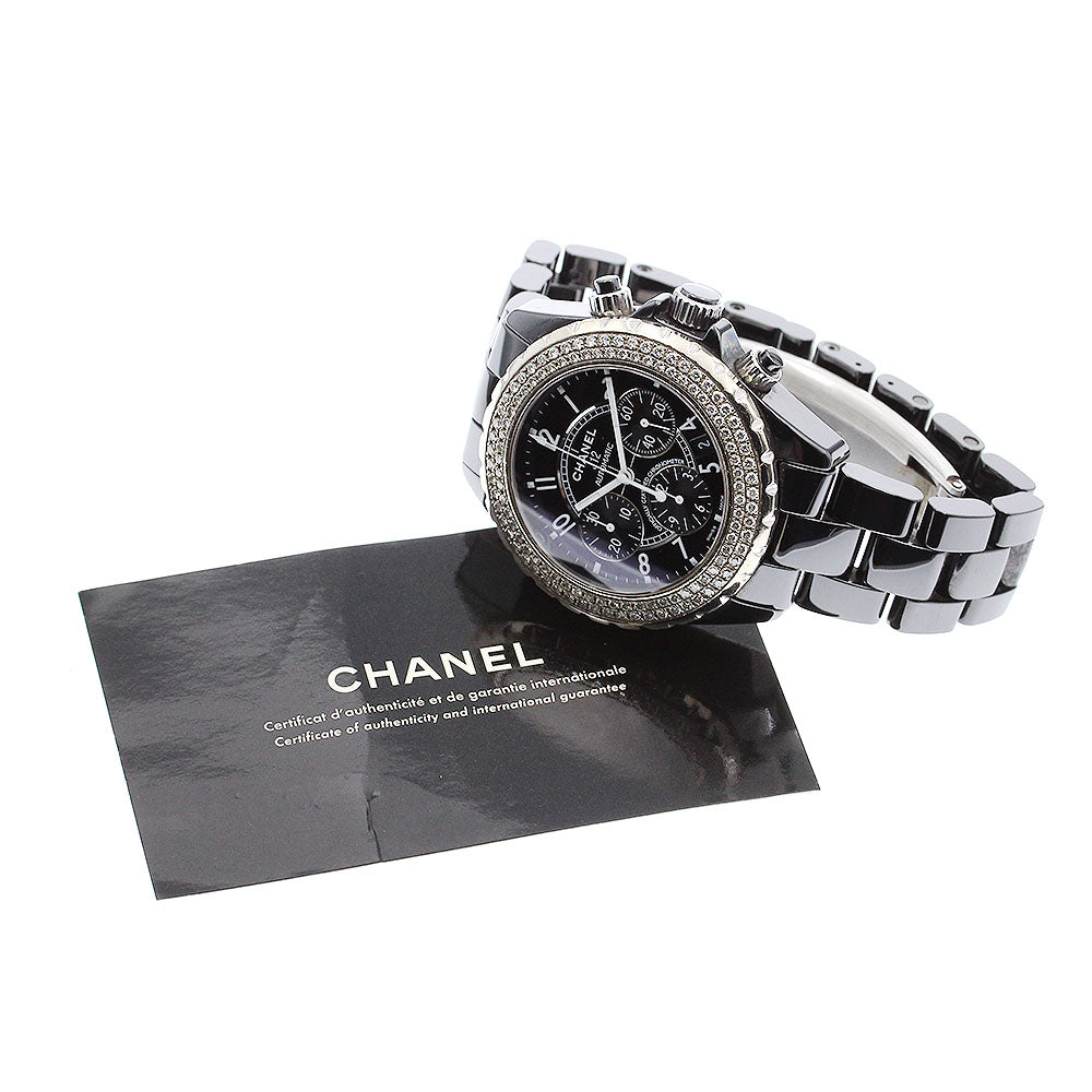 CHANEL J12 41MM H0940 Chronograph after diamond bezel black Dial Automatic Men's Watch_899727