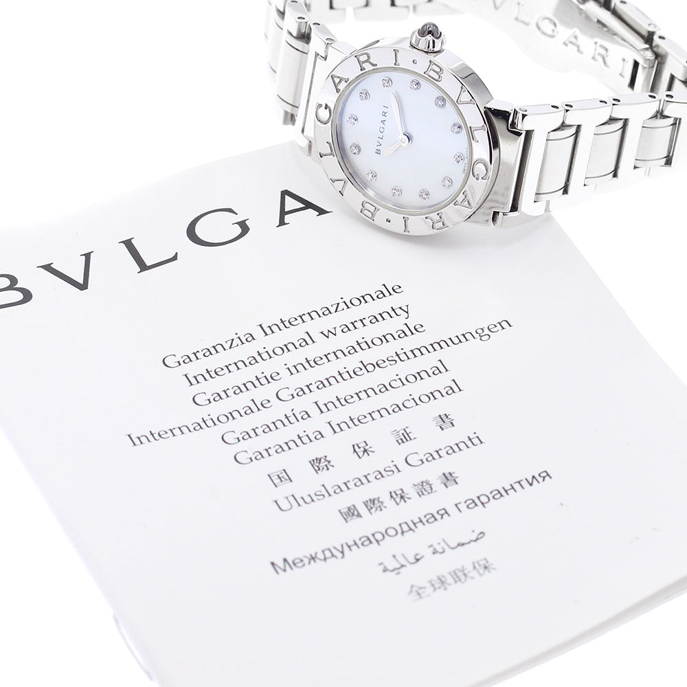 BVLGARI BVLGARIBVLGARI BBL26S 12P diamond White shell Dial Quartz Ladies Watch_899774