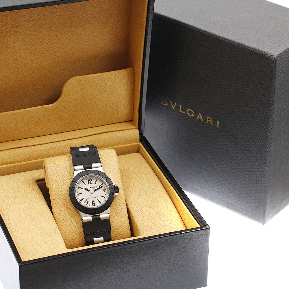 BVLGARI aluminum AL32TA Date Silver Dial Quartz Boy's Watch_899802