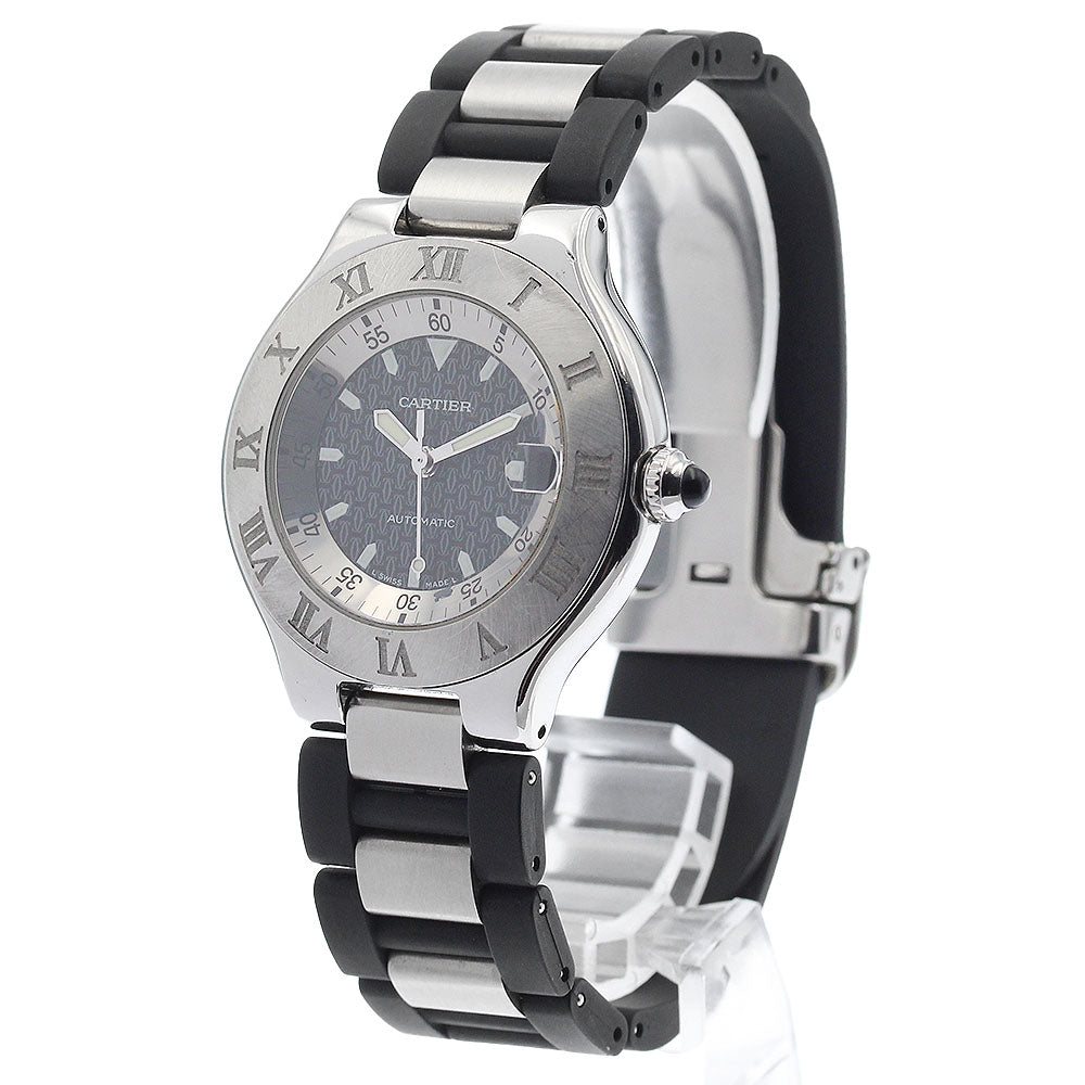 CARTIER Must21 Autoscuff W10147U2 Date black Dial Automatic Boy's Watch_899820