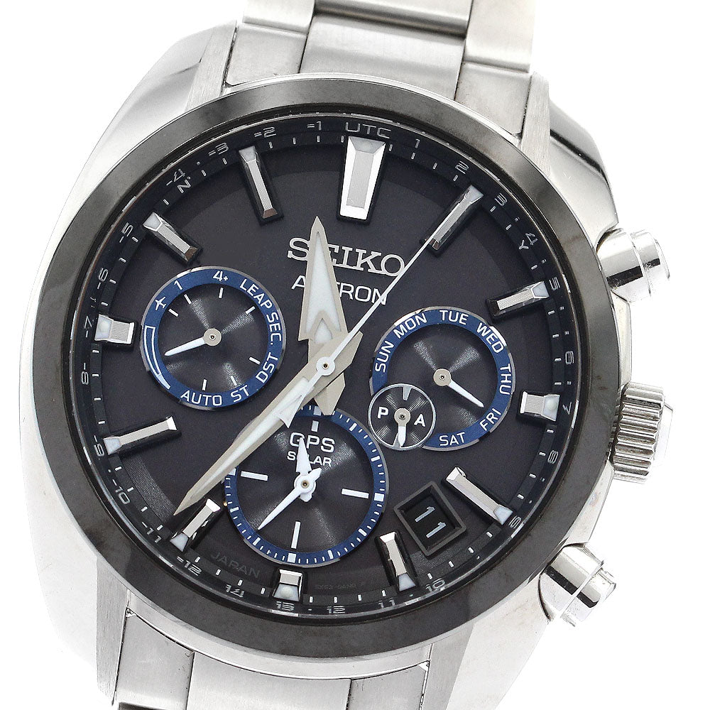 SEIKO Astron SBXC053/5X53-0AJ0 black Dial Solar Powered Radio Men's Watch_899828