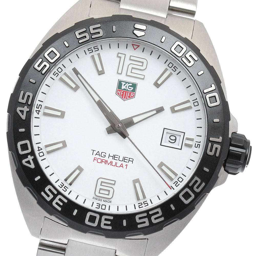 TAG HEUER Formula 1 WAZ1111 Date White Dial Quartz Men's Watch_899834